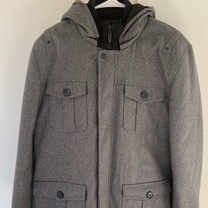 XL Grey Black Rivet Jacket/Coat